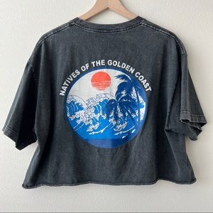 Natives of the Golden Coast Oversized Crop Tee